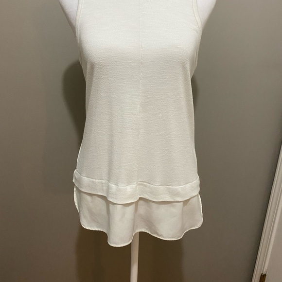 J. Crew Tops - J. Crew Cream Sleeveless Tank Top with Ruffle Hem